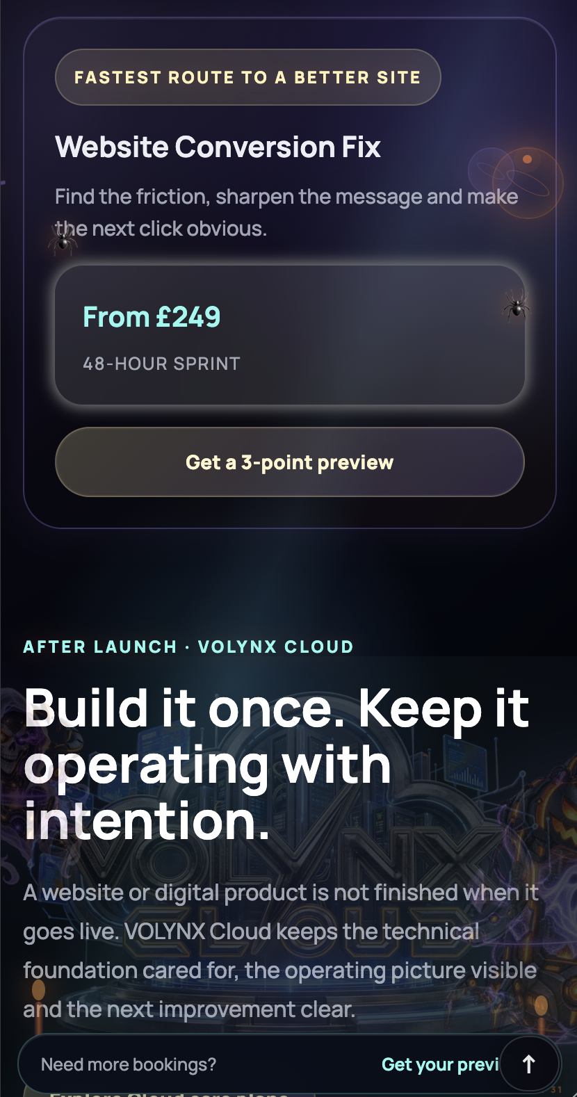 VOLYNX — screenshot mobile 2