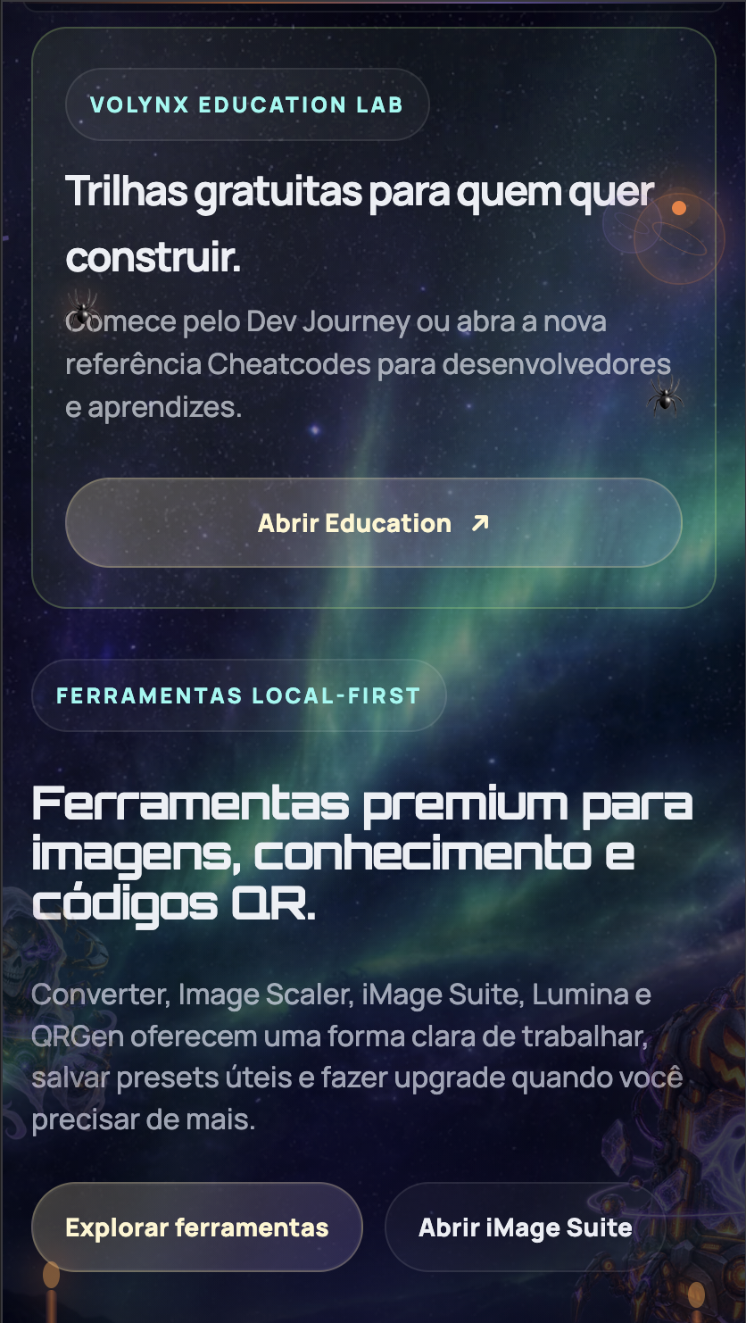 VOLYNX — screenshot mobile 4