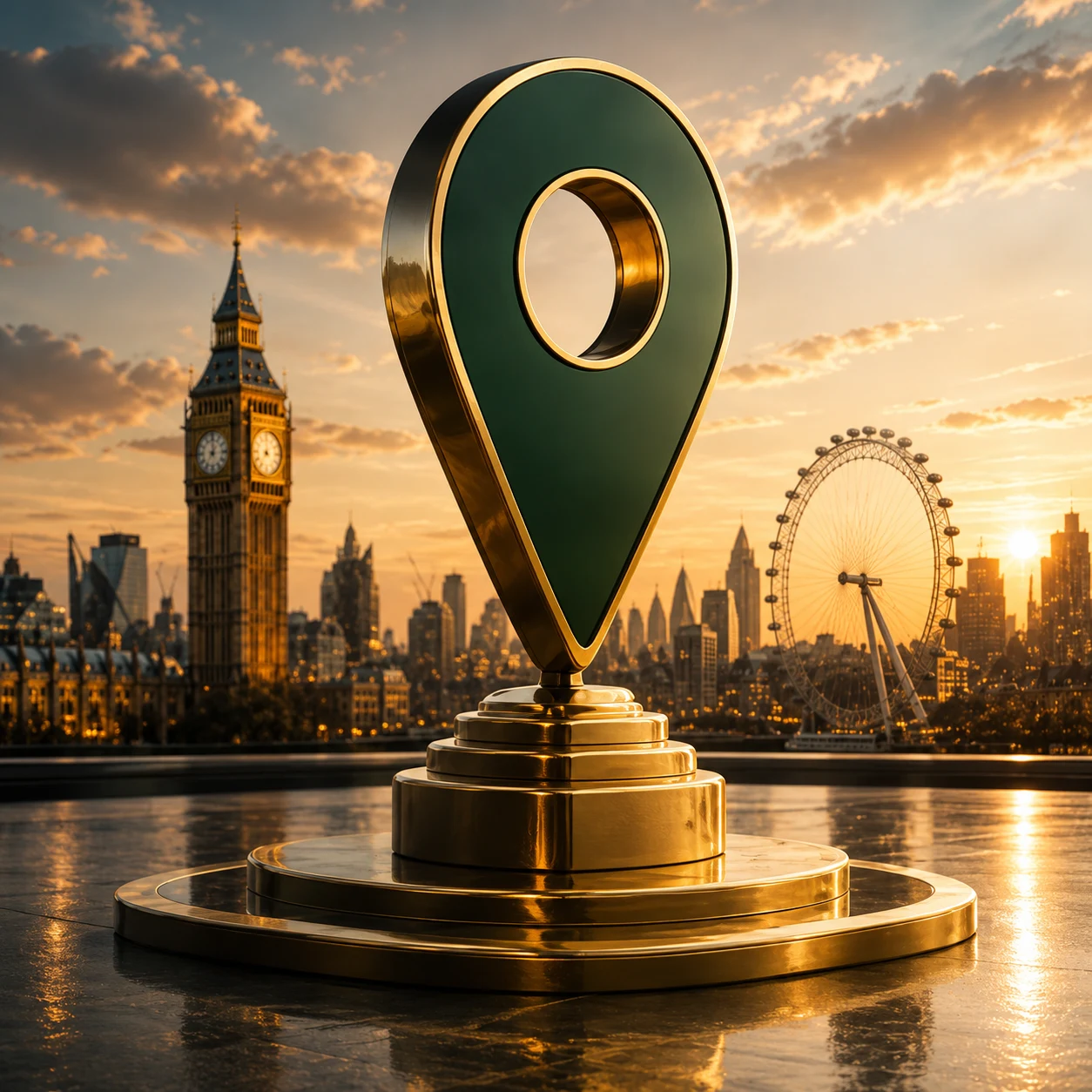 Asset visual da localização em Londres para a Solver Accommodations